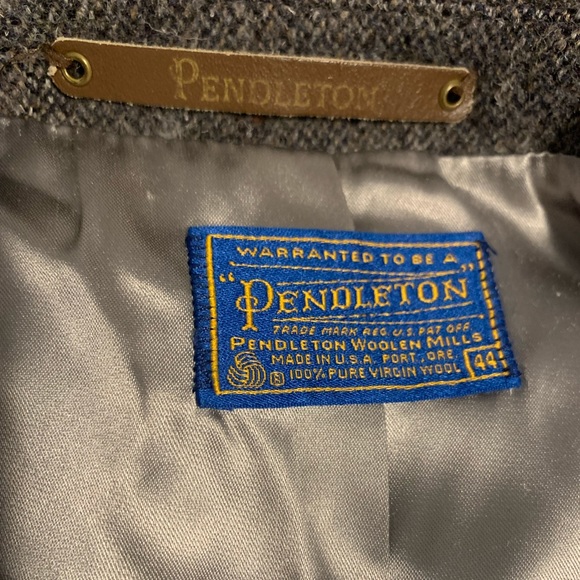 *SOLD*Vintage 1950’s/1960s PENDLETON Mens Overcoat Car Coat Tweed Wool  Size 44 - Picture 11 of 11